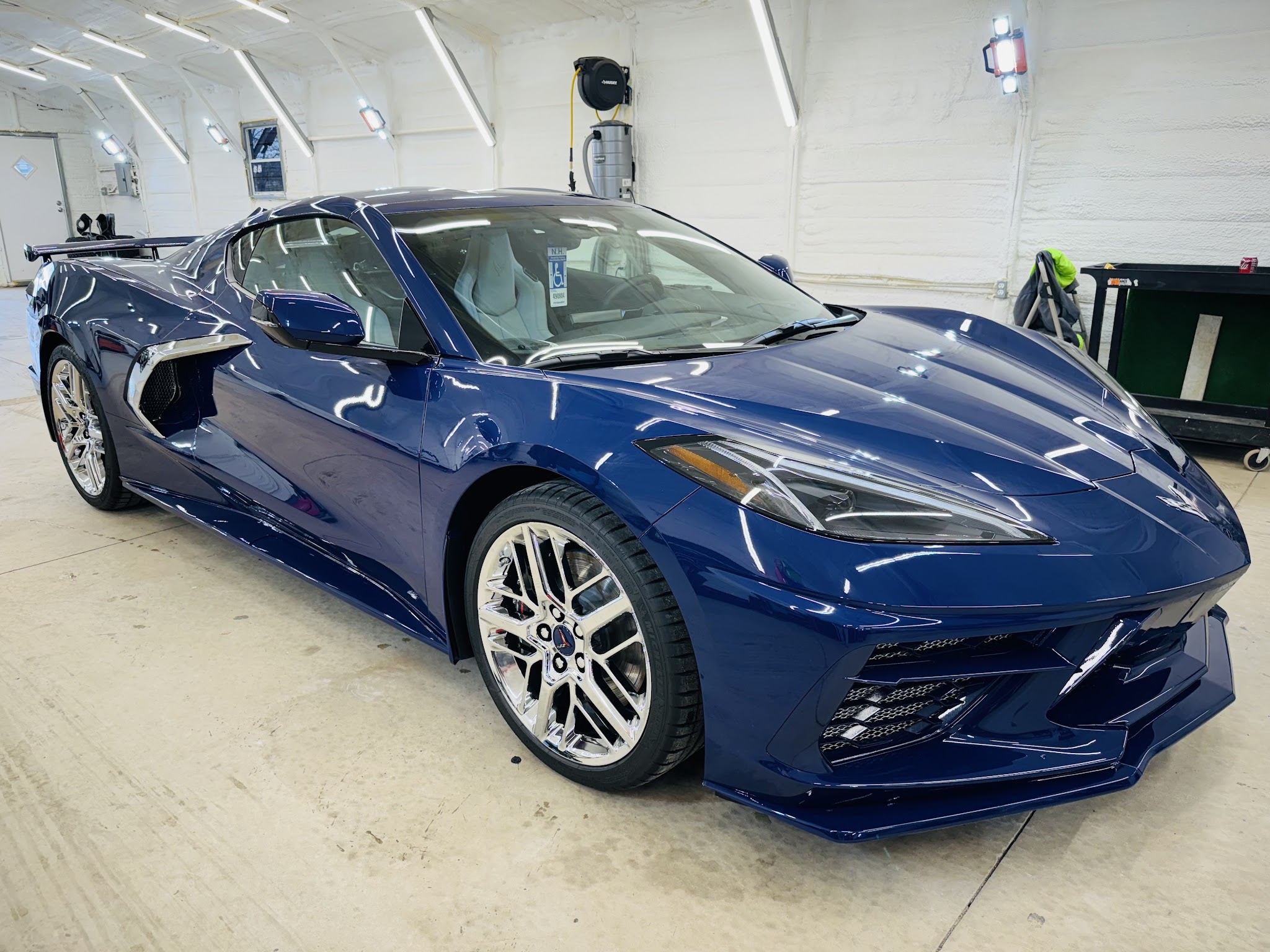 Blue Corvette finished and ready for pickup
